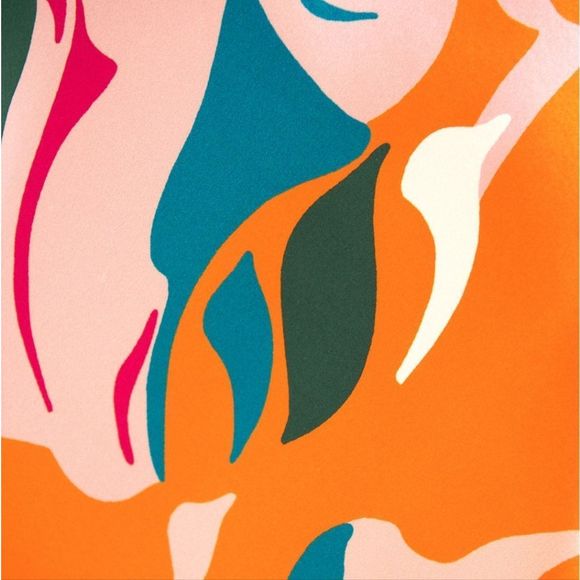 Reformation Marguerite Silk Midi Dress In Electra Floral Orange - Picture 5 of 13